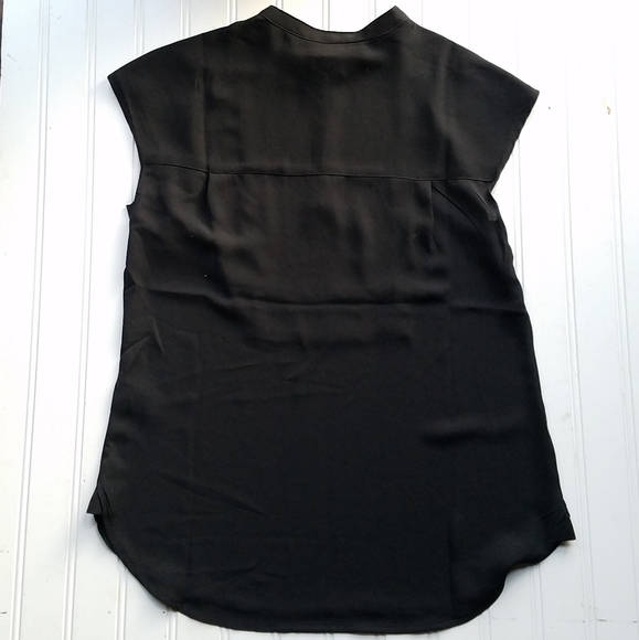 New J. Crew Black Blouse Cap Sleeve Top XXS - Picture 2 of 9